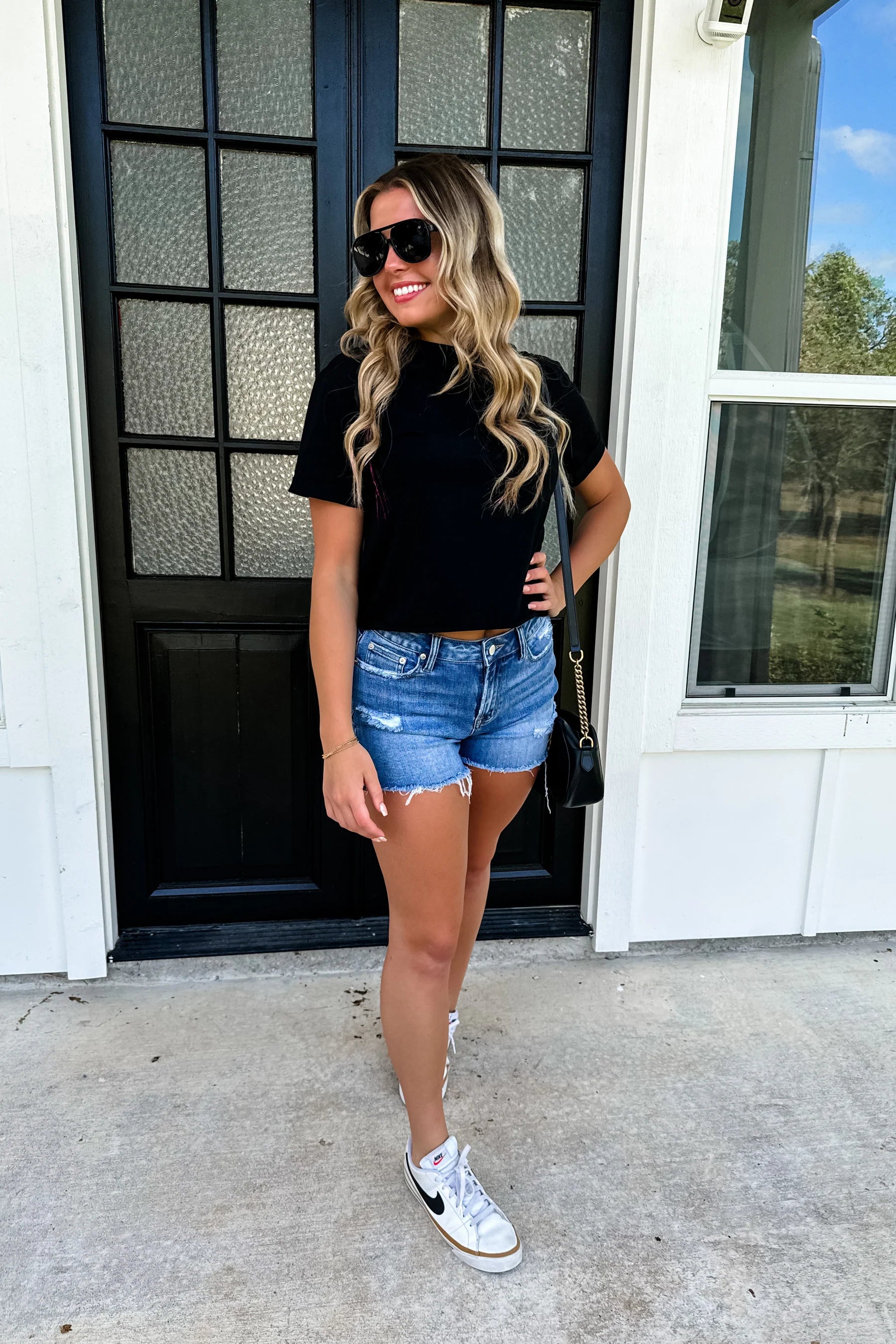 Morgan Cuff Sleeve Basic Tee