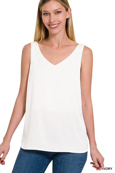 All Night Long Satin Cami Top