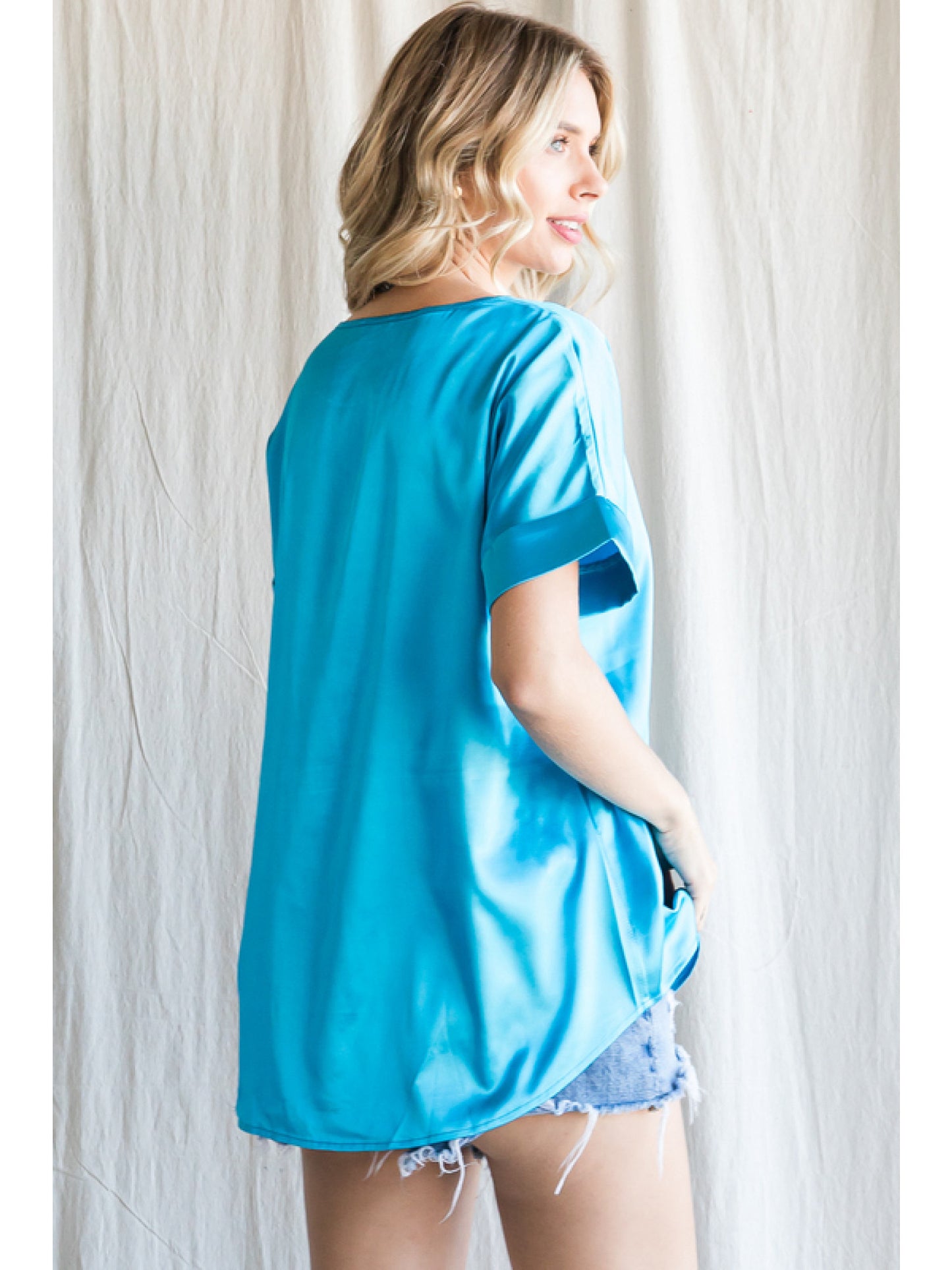 Sunny Skies Satin Tops