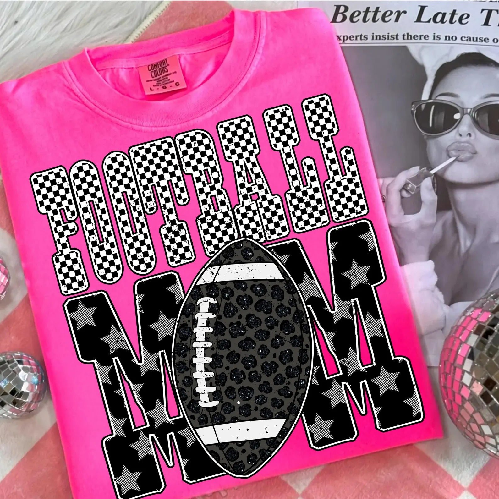 Football Mom - Custom Color Graphic T-Shirt