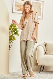 Making It Look Easy Pleated Blouse - Multiple Colors!