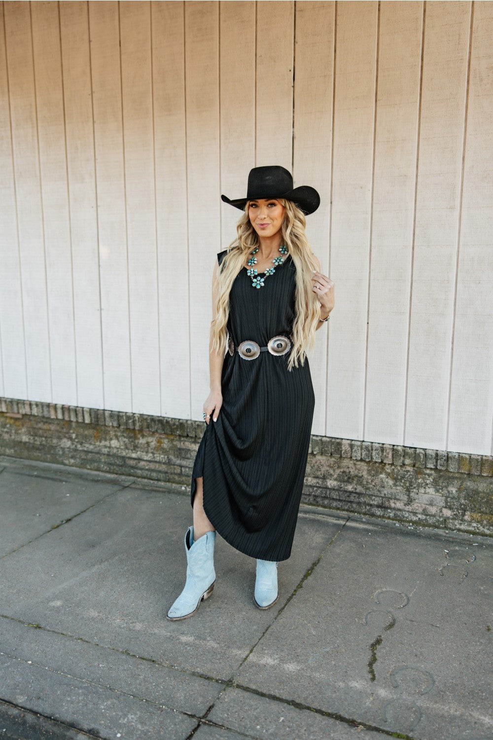 Party Like It's The Wild West Black Dress