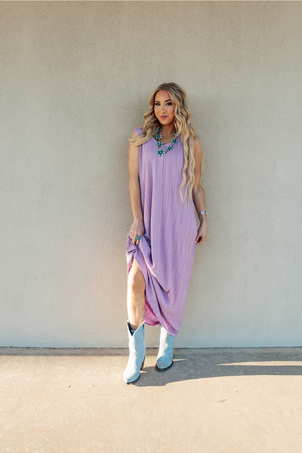 Party Like It's The Wild West Lavender Dress