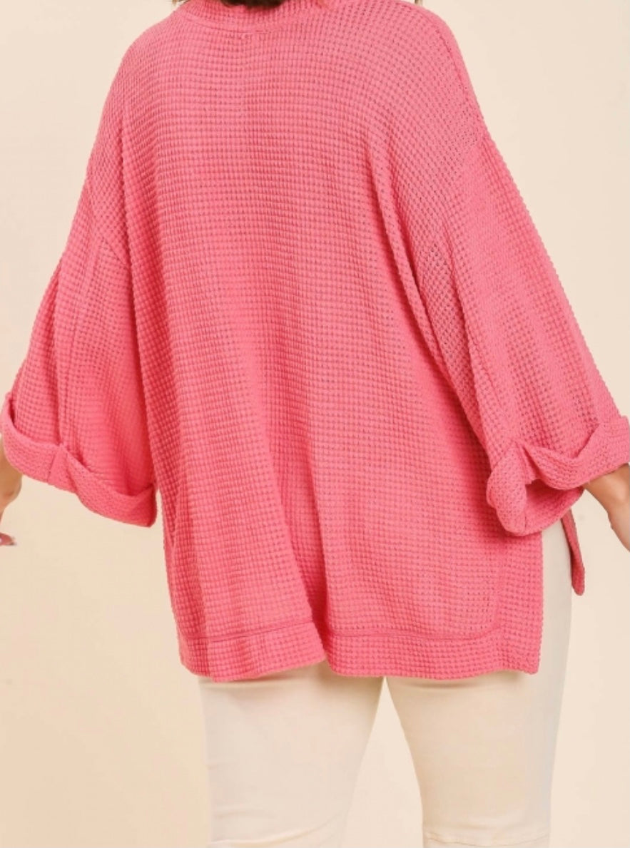 Waffle Knit Top