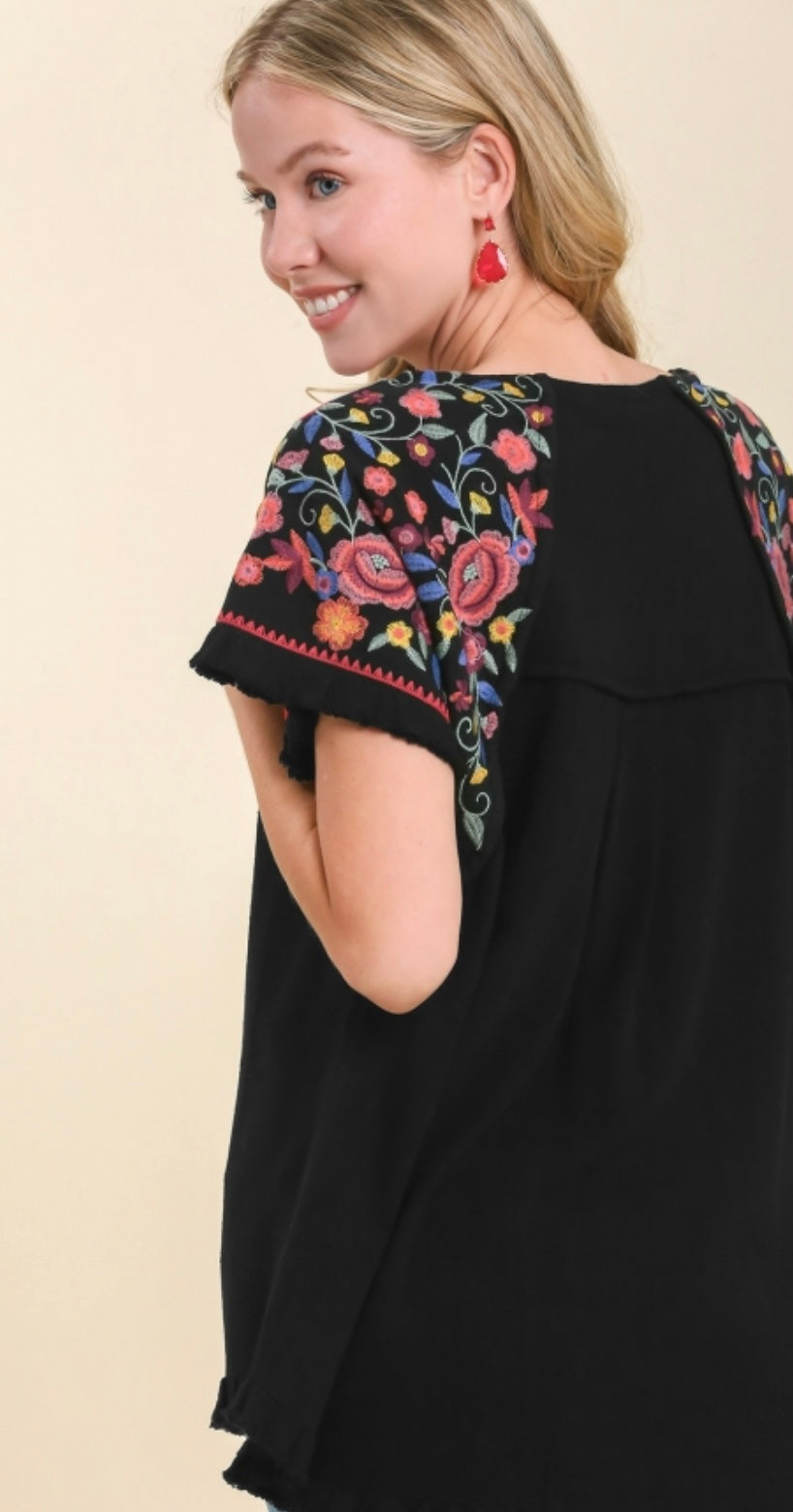 Floral Embroidered Top