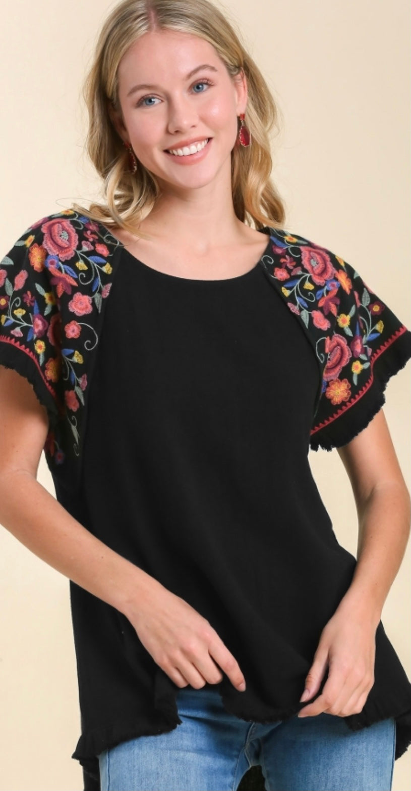 Floral Embroidered Top