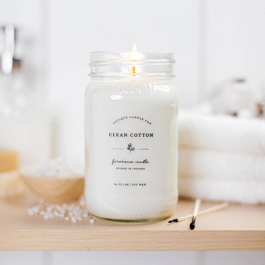 Clean Cotton 16oz Candle – Just LoveLeigh