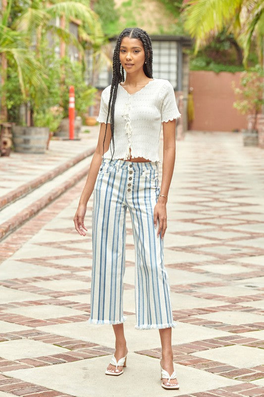 Jessi High Rise Stripped Pants