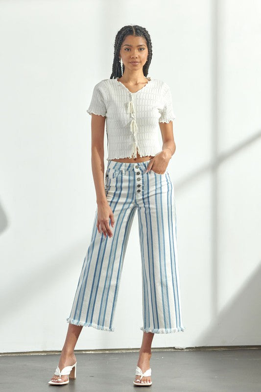 Jessi High Rise Stripped Pants