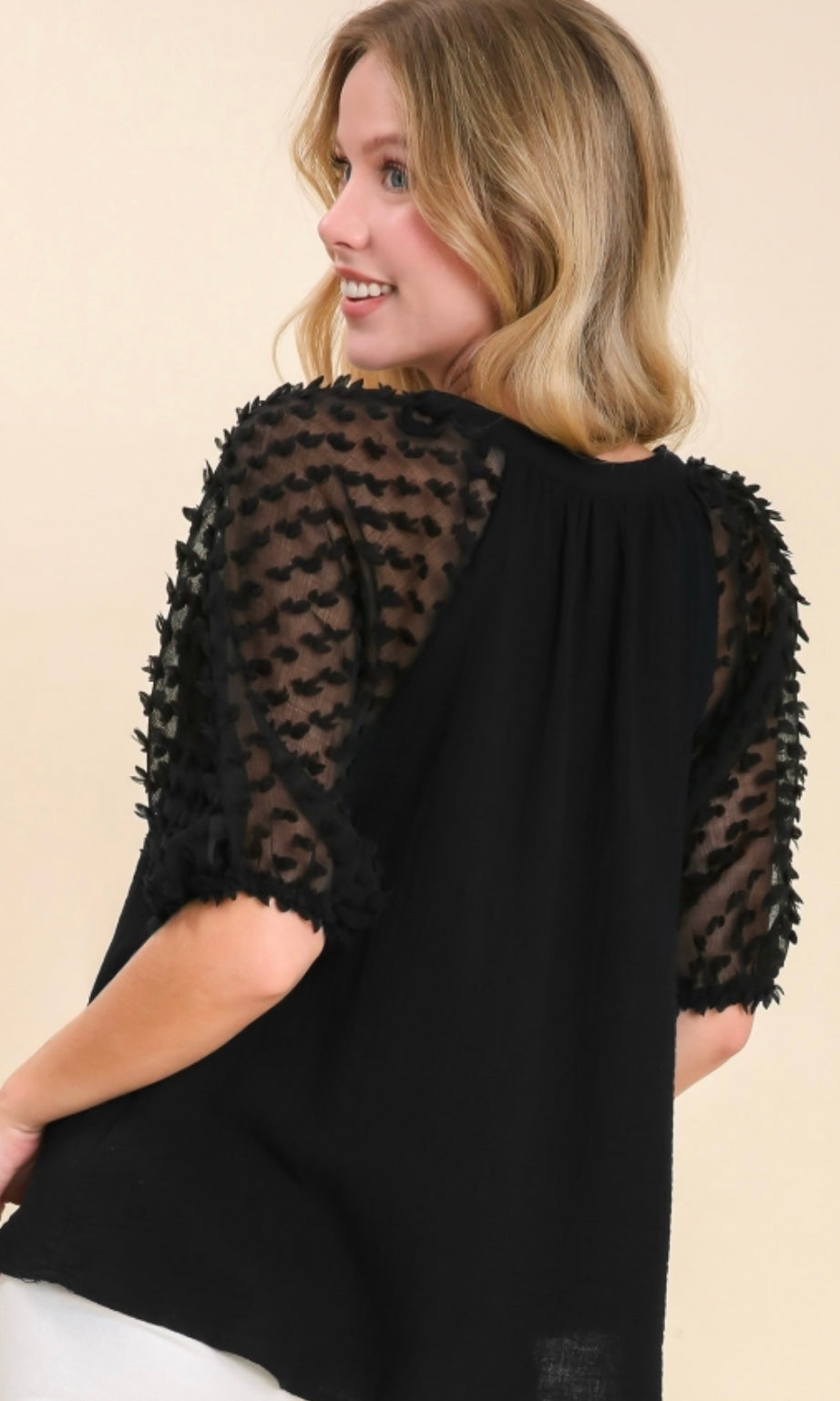 Floral Appliqué Top