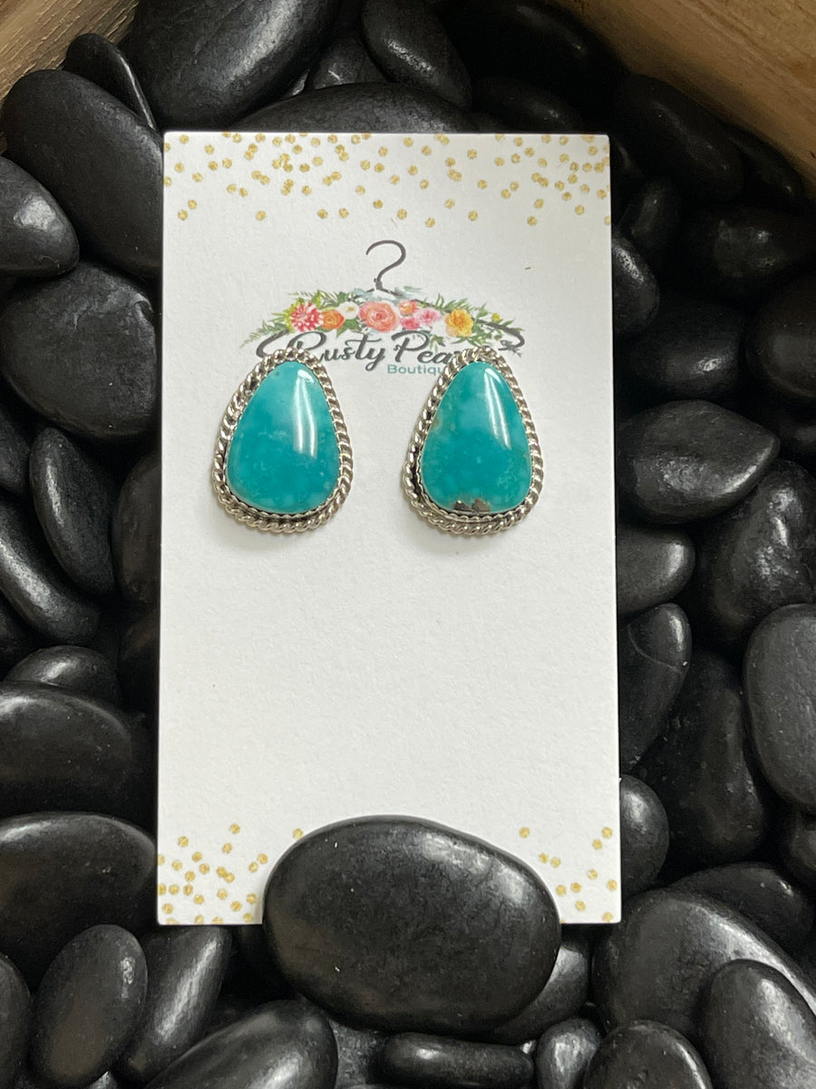Turquoise Studded Earrings