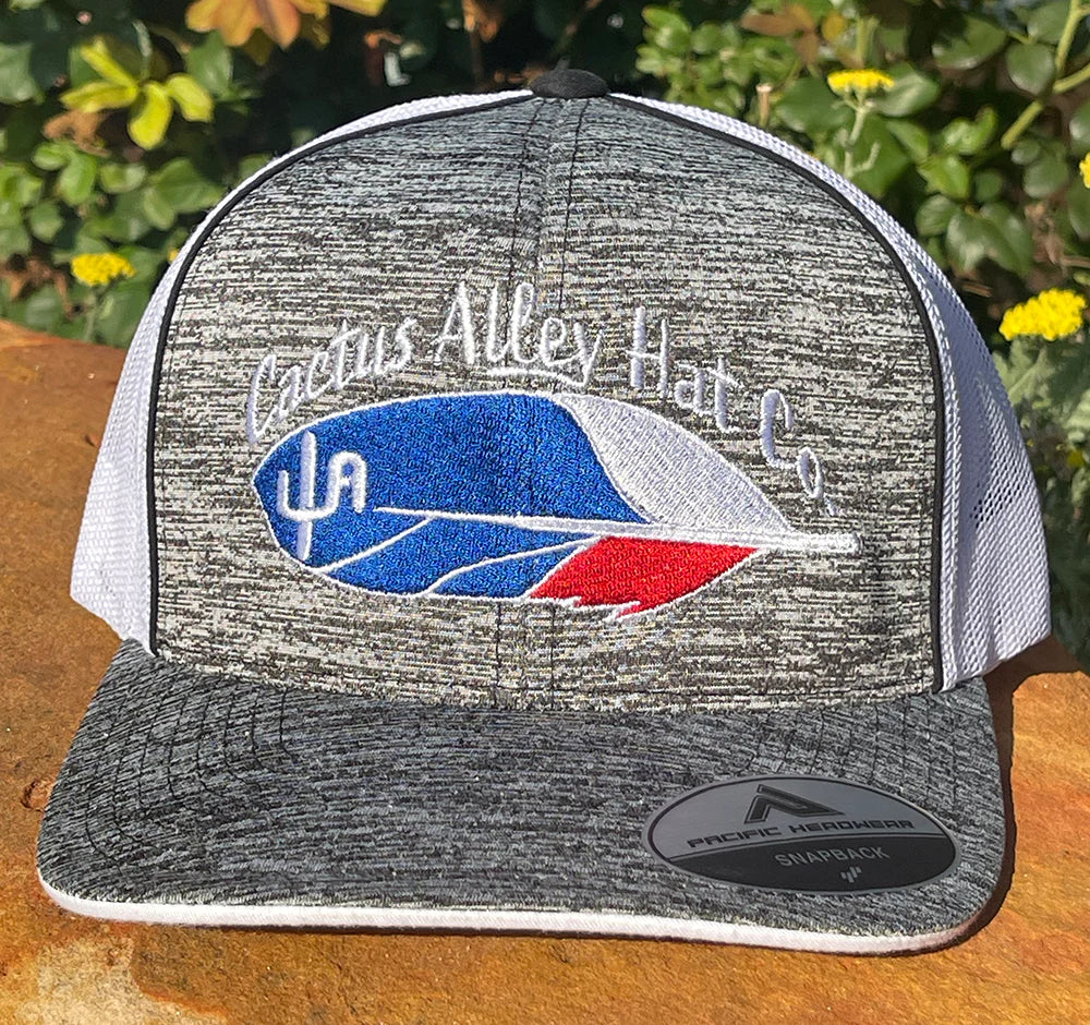 Feather - Charcoal/White Mesh Pacific Snapback Cap