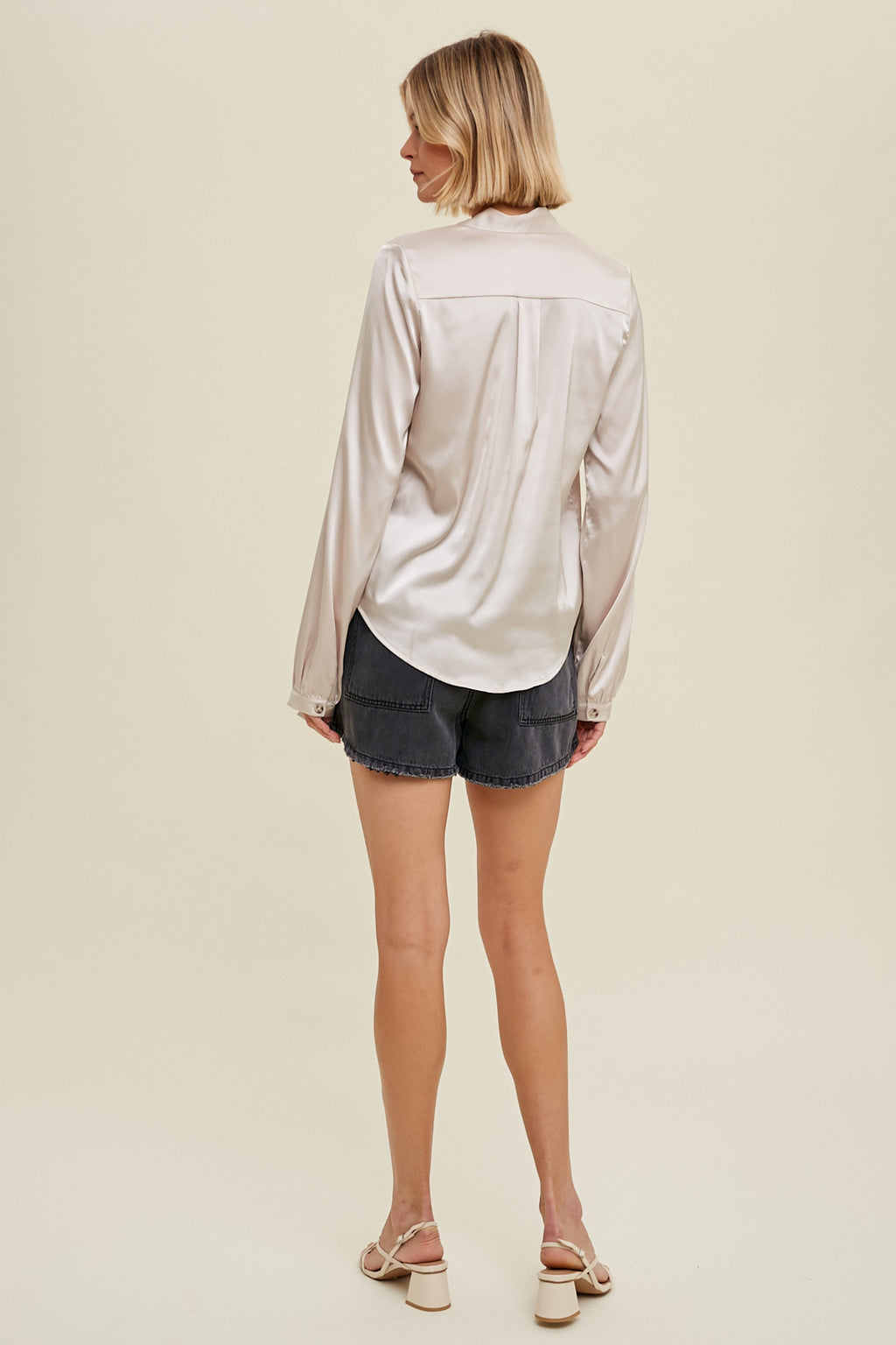 The One I Want Satin Shell Blouse