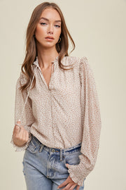 Escaping Reality Cream Blouse