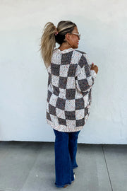 Checkered Miley Dot Cardigan