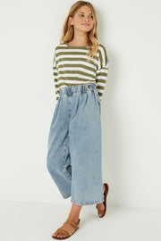 Girls Demi Denim Cropped Pants