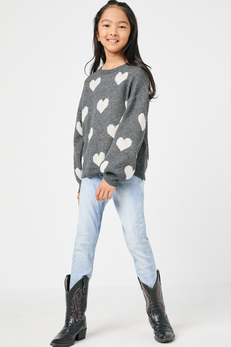 Queen Of Hearts Girls Sweater