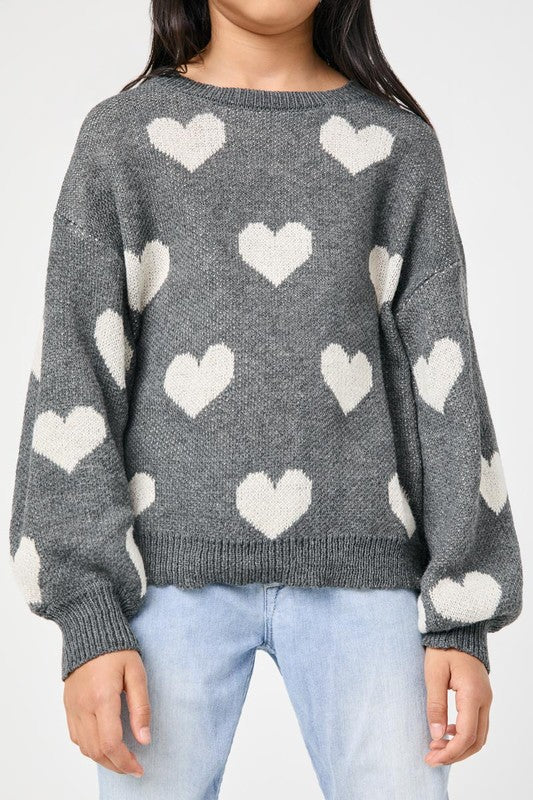 Queen Of Hearts Girls Sweater