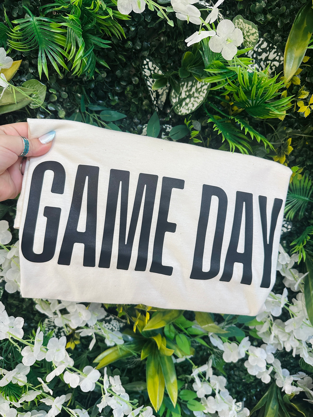 Black Game Day Letters Graphic T-Shirt