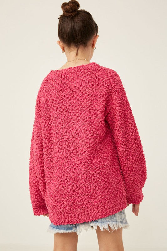 Movie Night Girls Popcorn Sweater - 3 Colors!