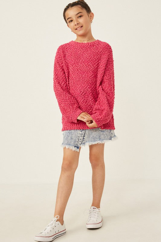Movie Night Girls Popcorn Sweater - 3 Colors!