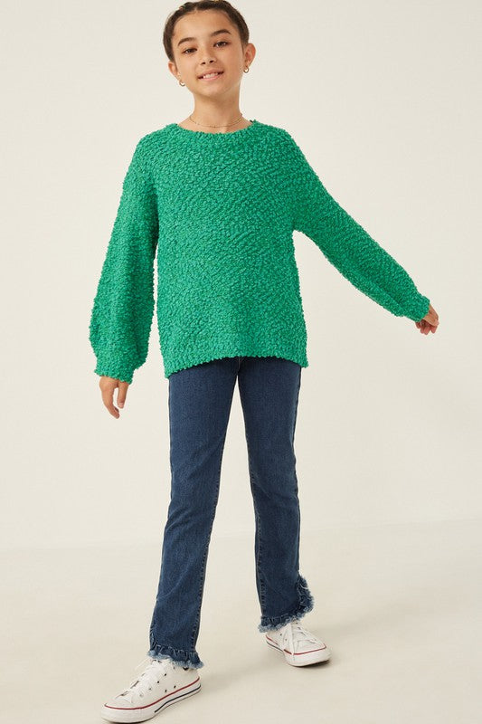 Movie Night Girls Popcorn Sweater - 3 Colors!