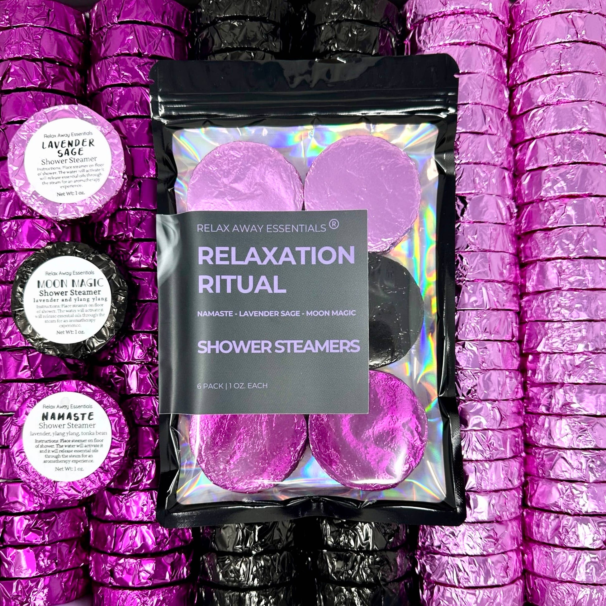 Relaxation - Shower Steamers 6 Pack - Made in USA - Lavender