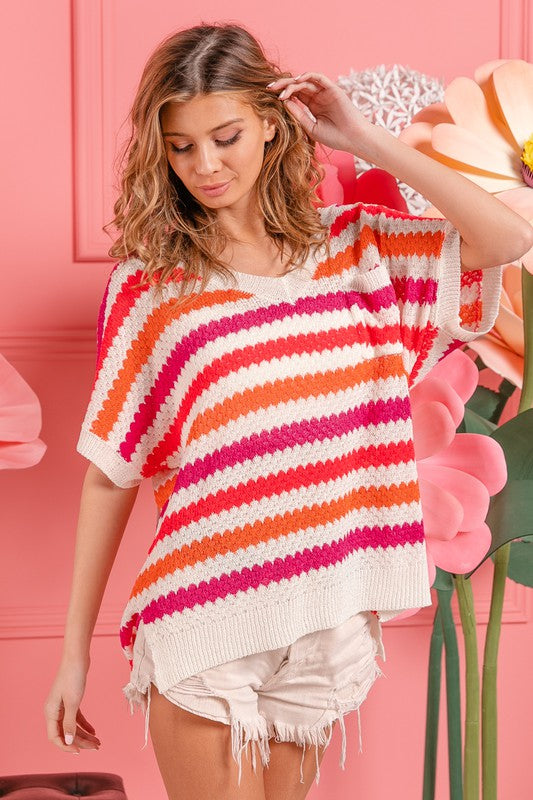 Springtime Spirit Stripe Sweater - Two Colors