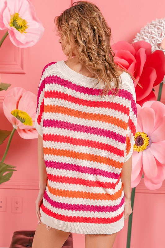 Springtime Spirit Stripe Sweater - Two Colors