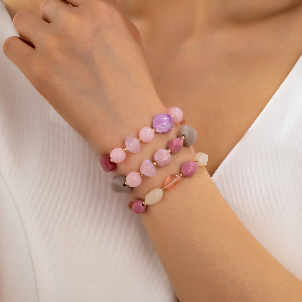 Boho Multi-Color Beaded Bracelet Set | 80B1746: JADE