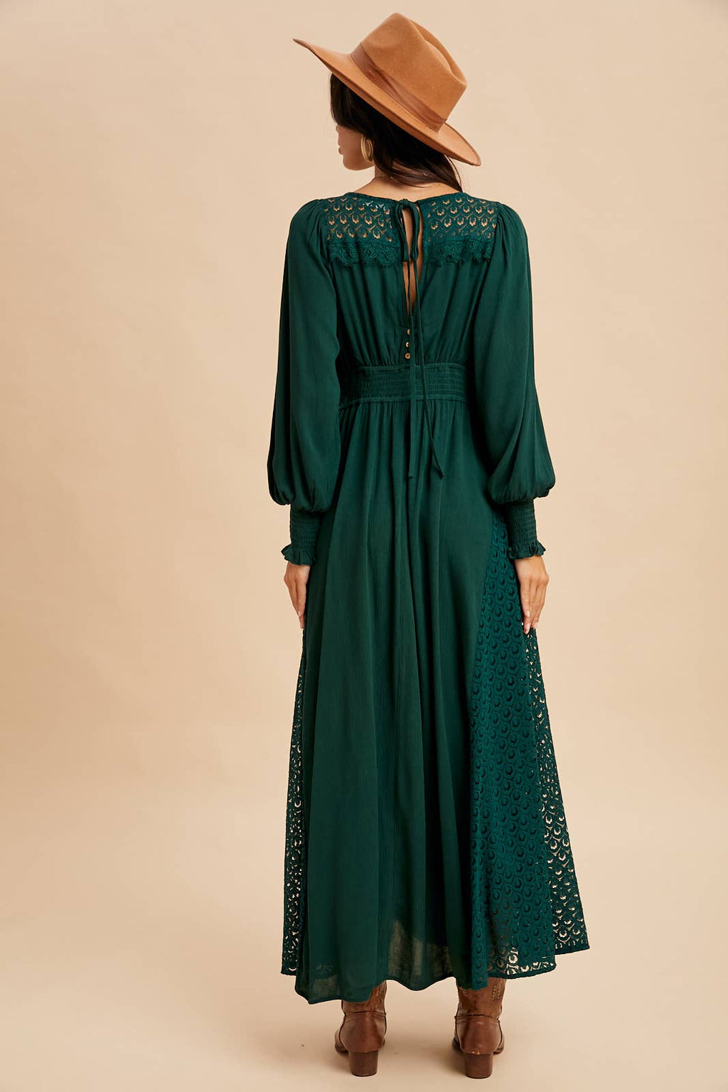 The Emerald Grace Lace Maxi
