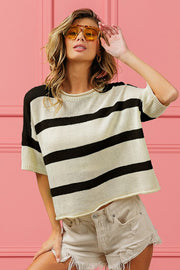 No Longer There Stripe Sweater - Three Colors