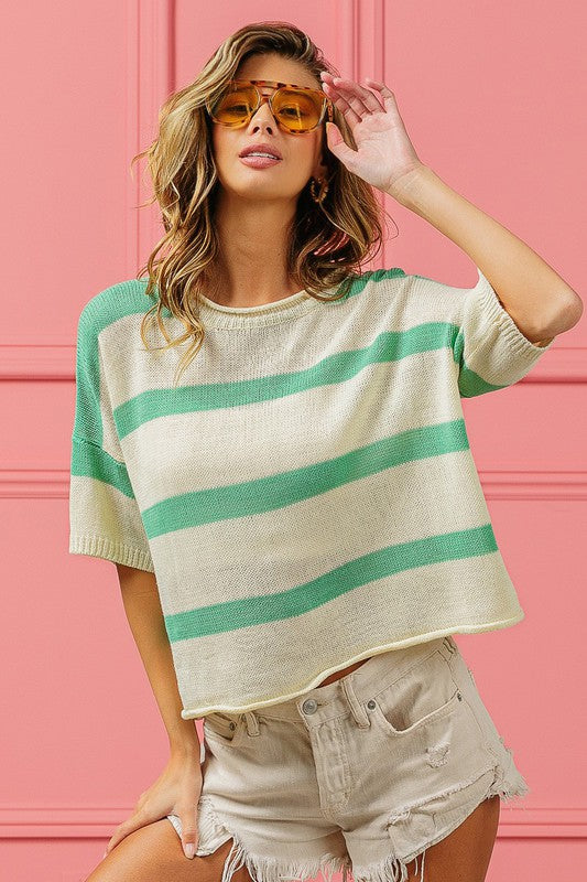 No Longer There Stripe Sweater - Three Colors