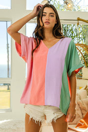 Easy On Me Colorblock Top
