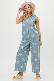 Star Denim Jumpsuit