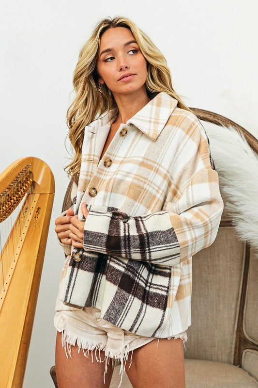 Snowy Girl Plaid Jacket