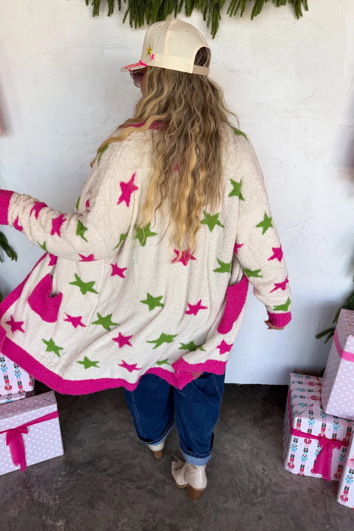 PREORDER- COZY CHRISTMAS CLOUD CARDIGAN | STARS