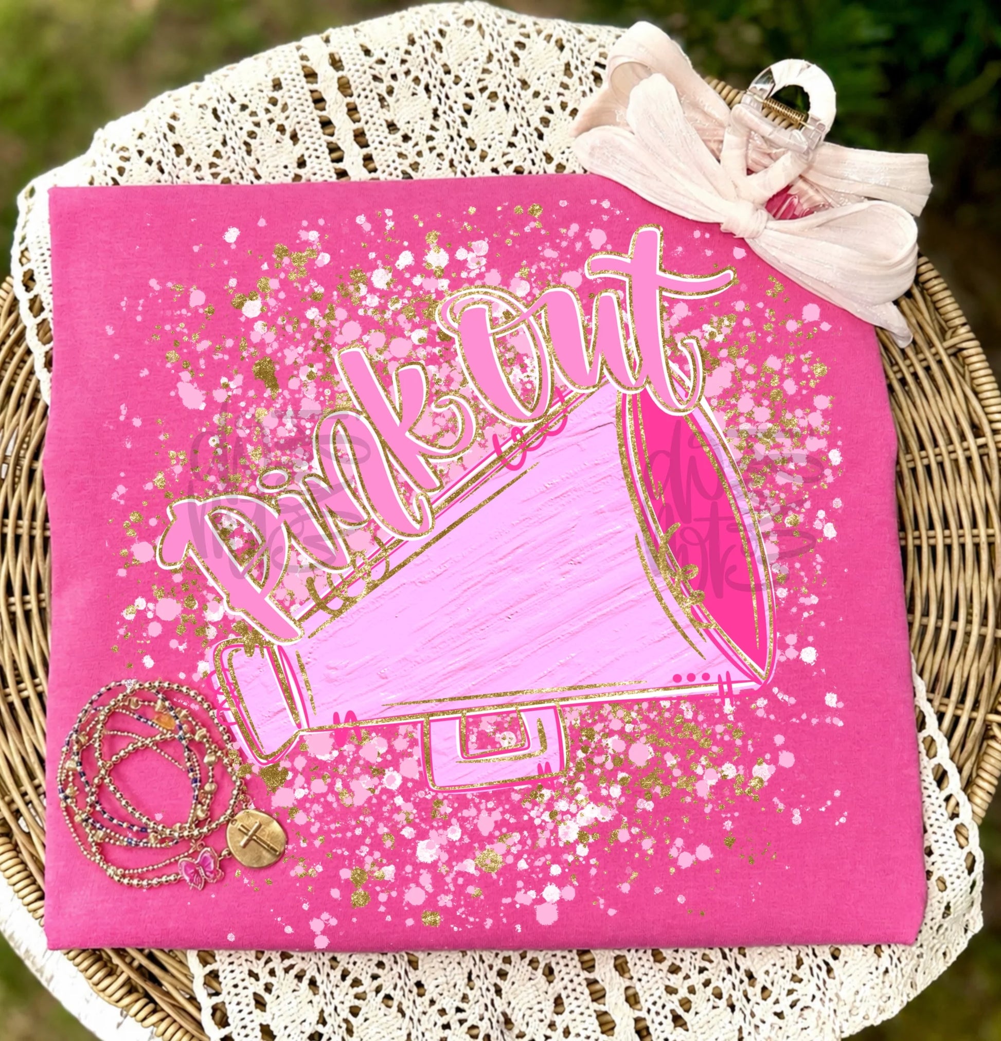 Pink Out Cheer Graphic T-Shirt