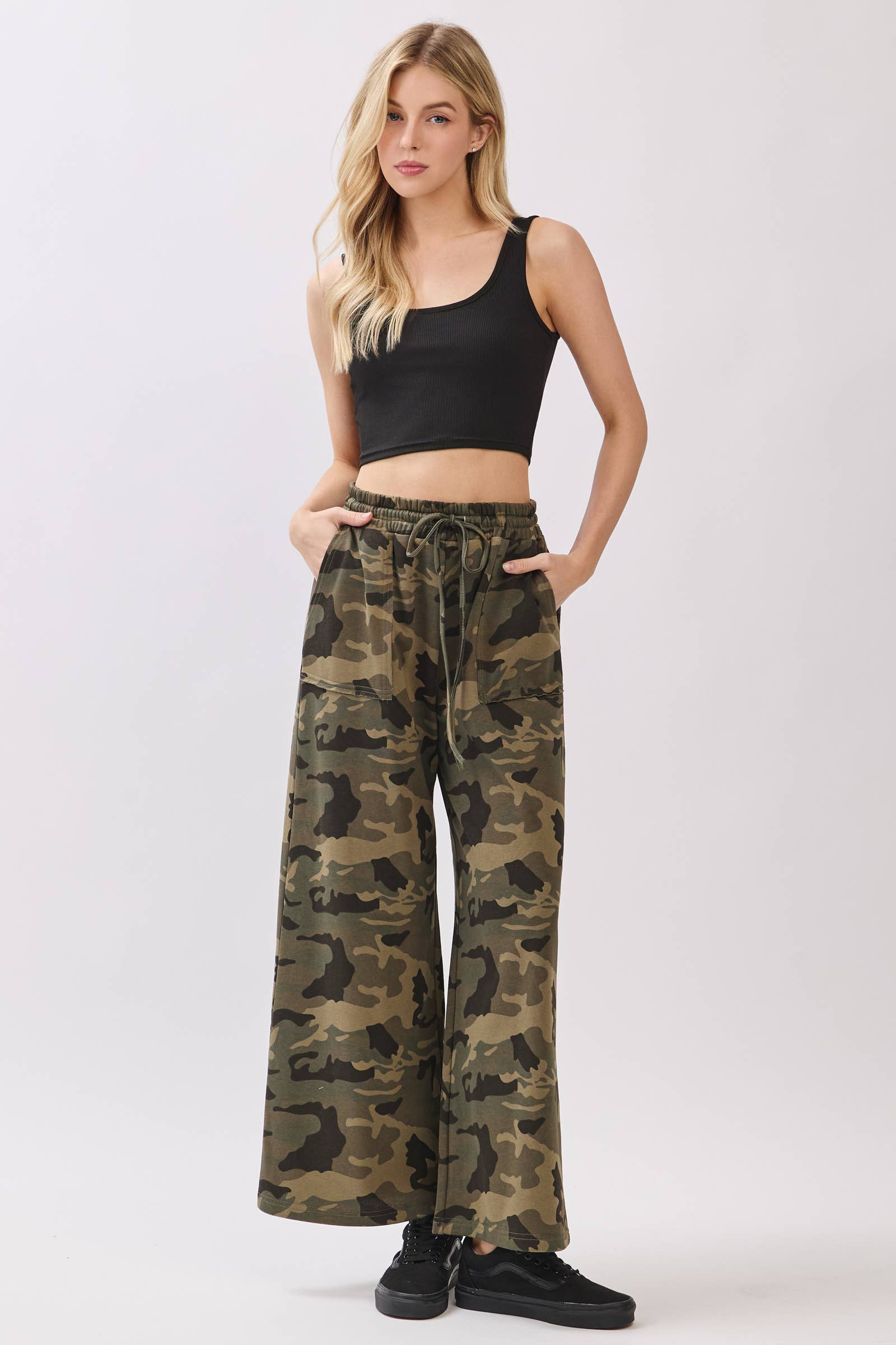 Camo Wide Leg Pants