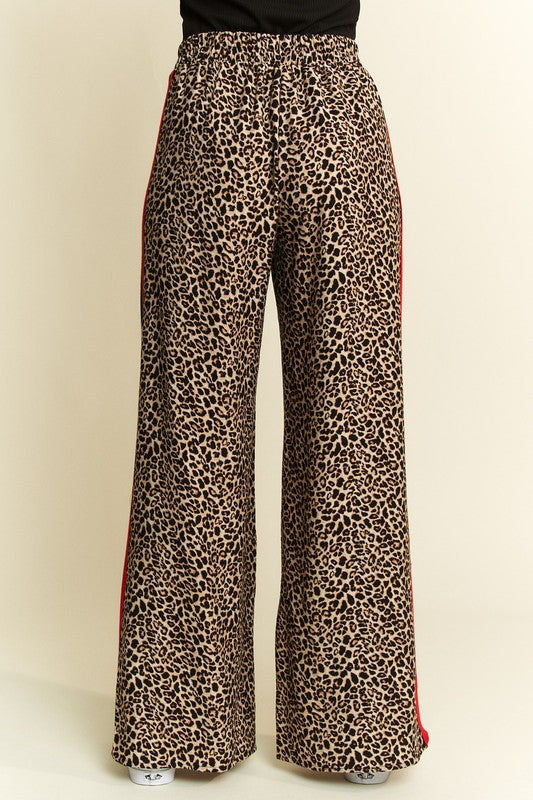 Leopard Contrast Trouser Pants