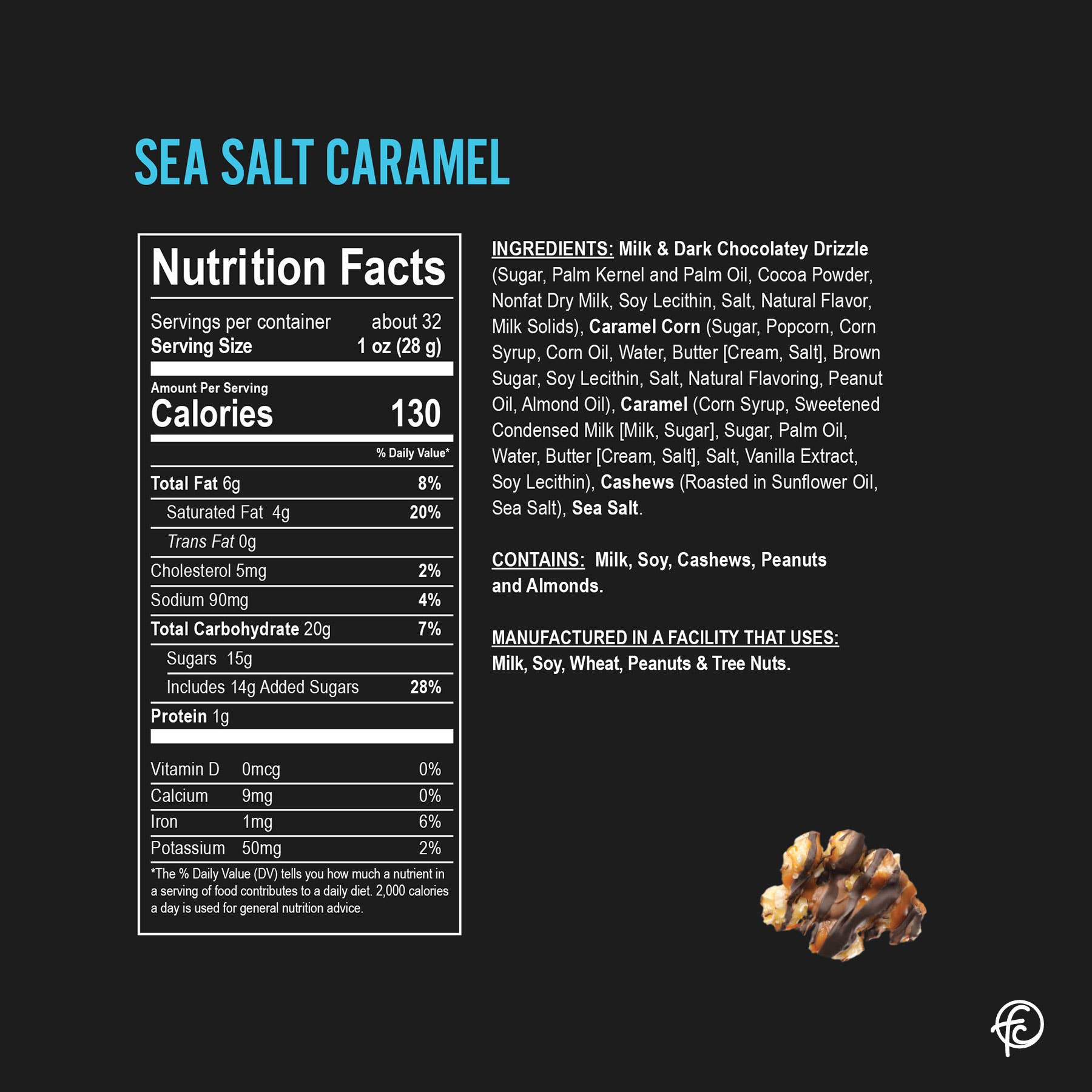Sea Salt Caramel | Caramel Corn Chocolate Popcorn | 5oz bags