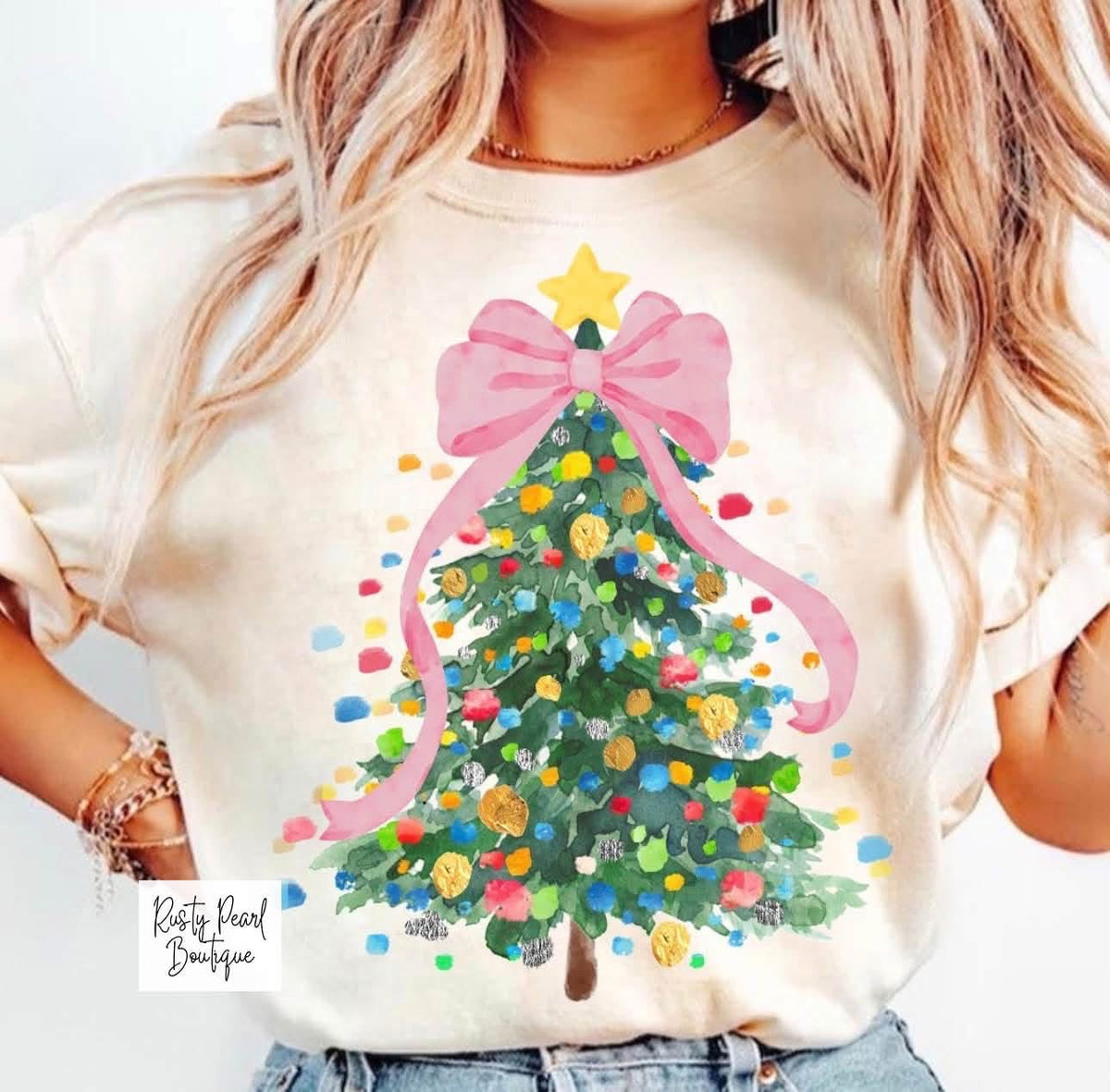 Painted Christmas Tree | Holiday Graphic Tee, Long Sleeve & Sweatshirt