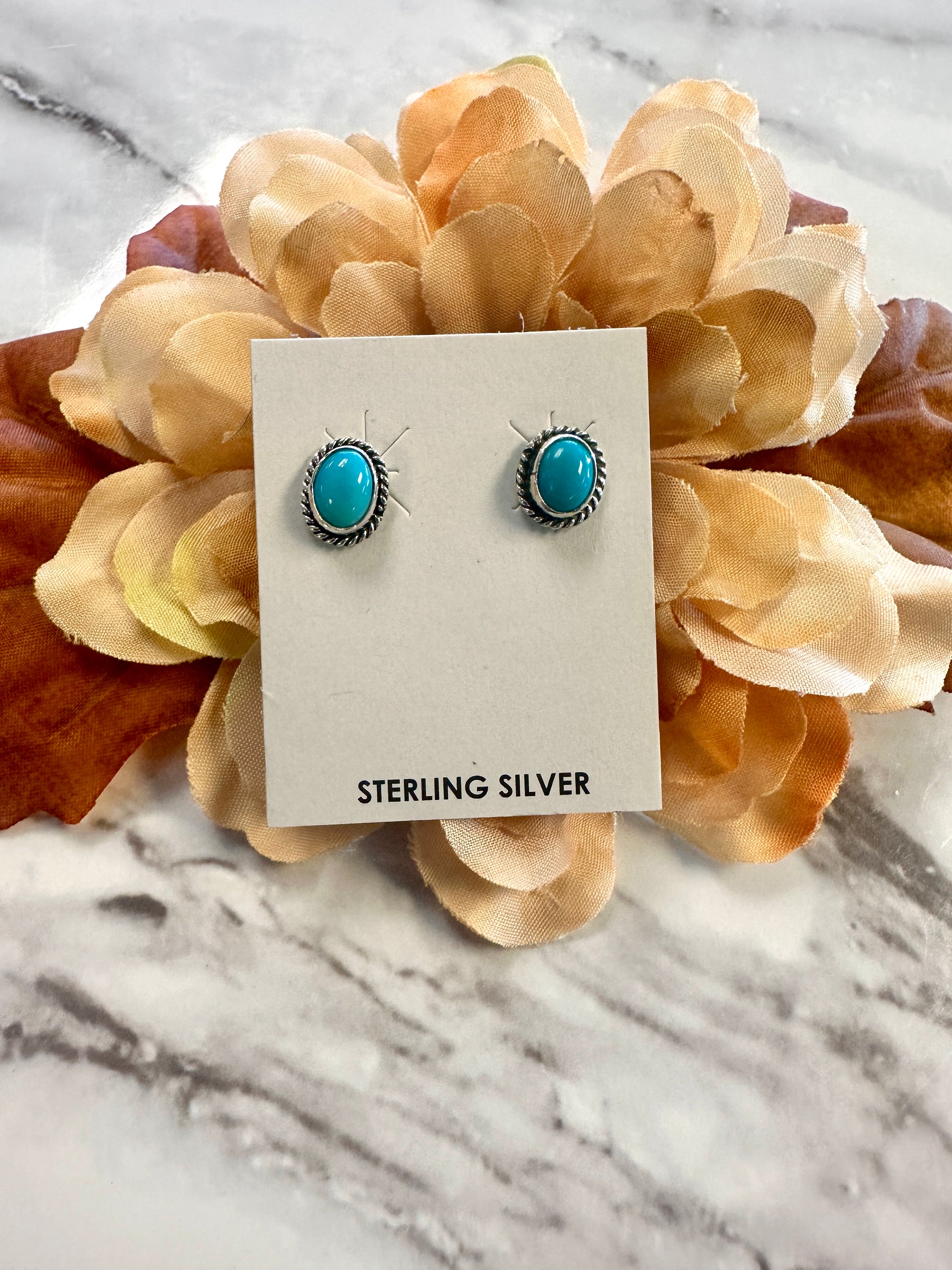 Authentic Turquoise Stud Earrings