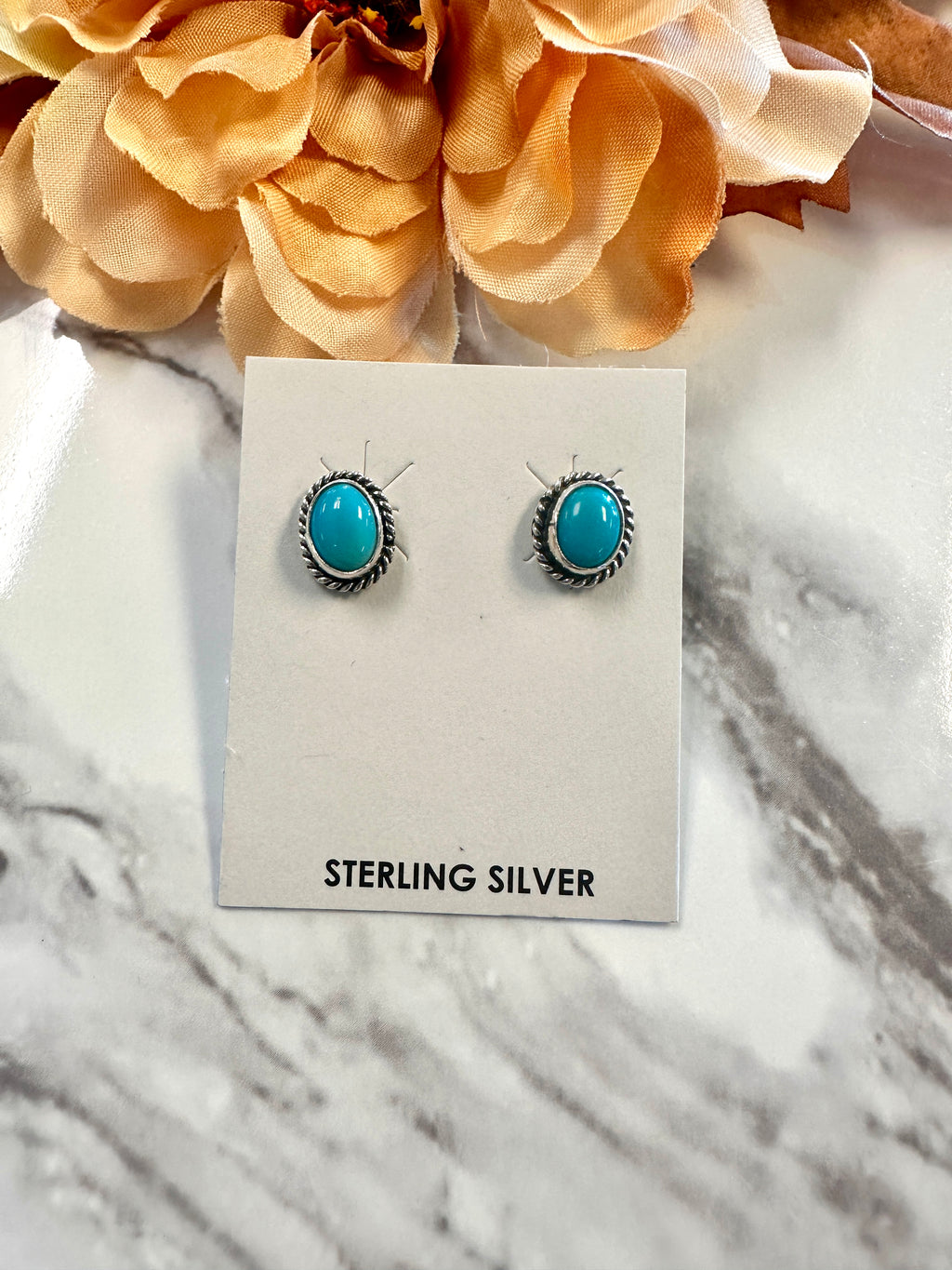Authentic Turquoise Stud Earrings