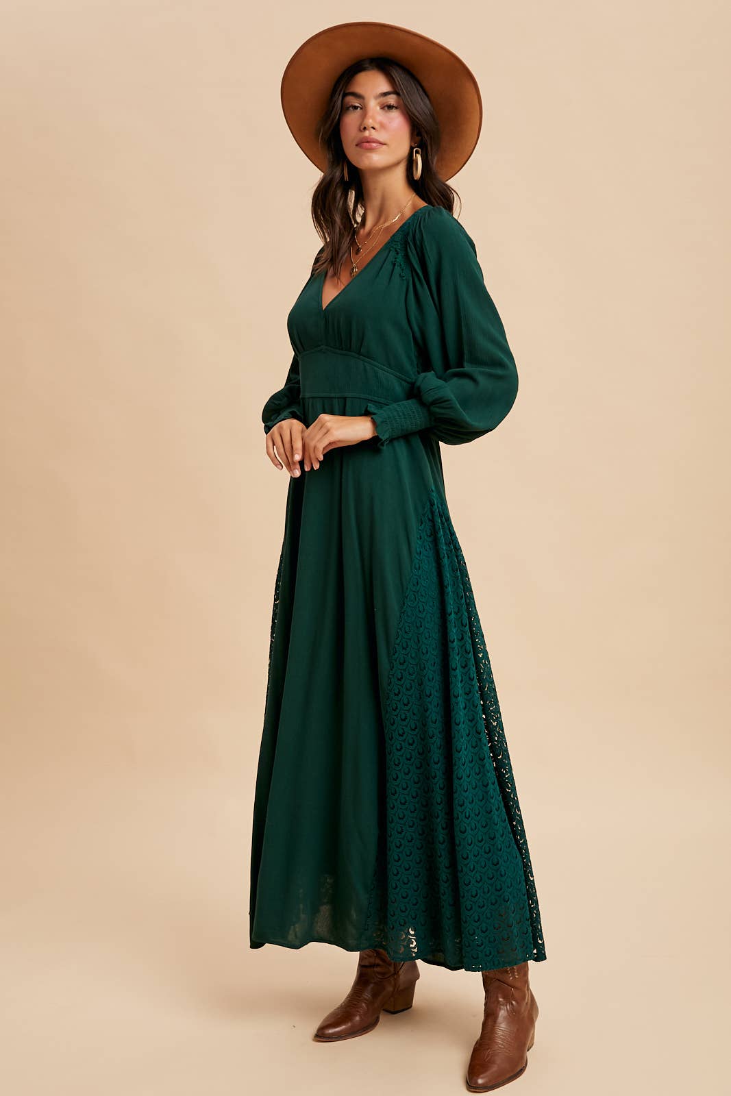 The Emerald Grace Lace Maxi