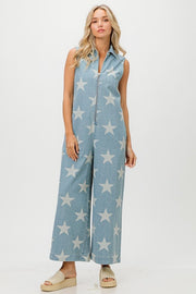 Star Denim Jumpsuit