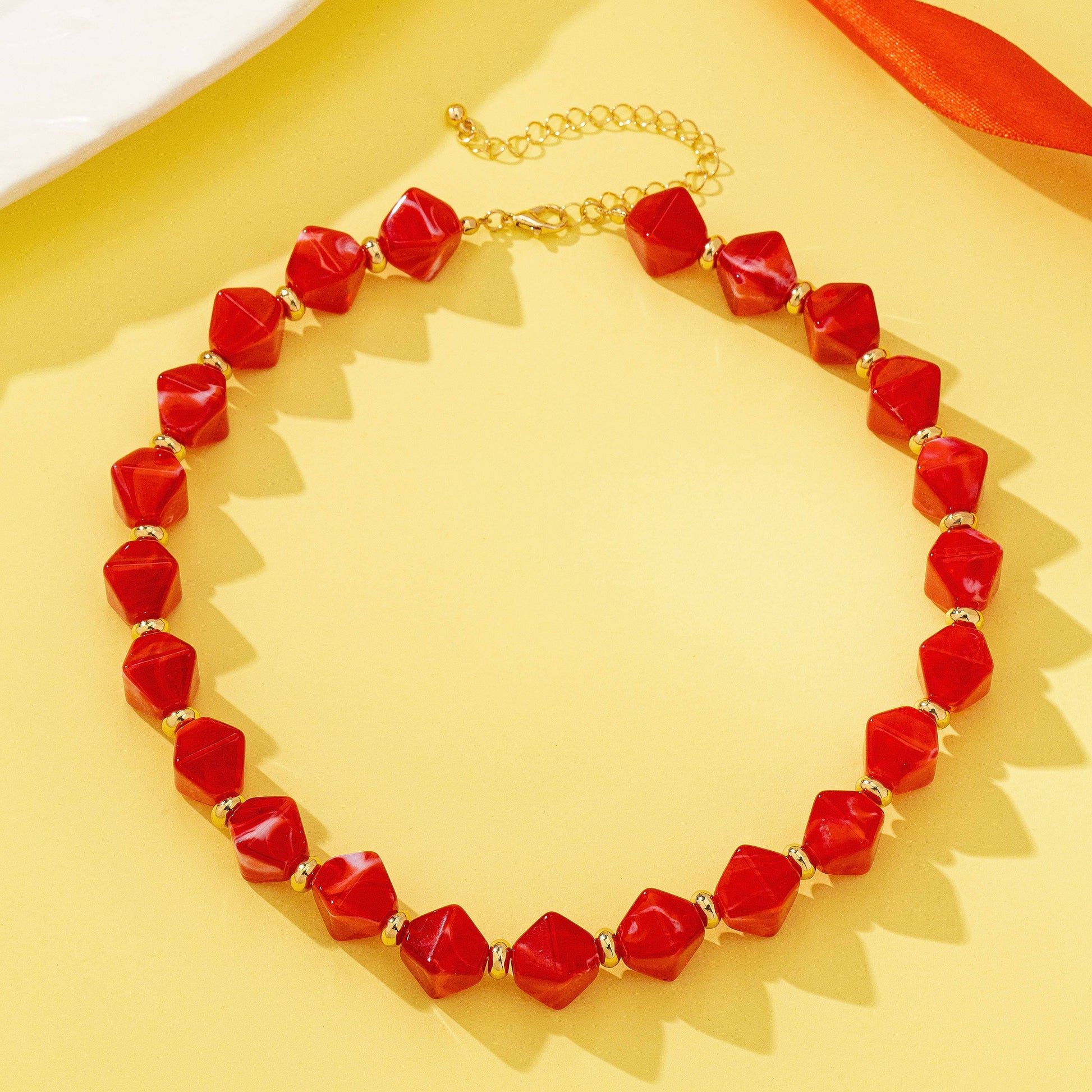 Faceted Resin Briolette Necklaces