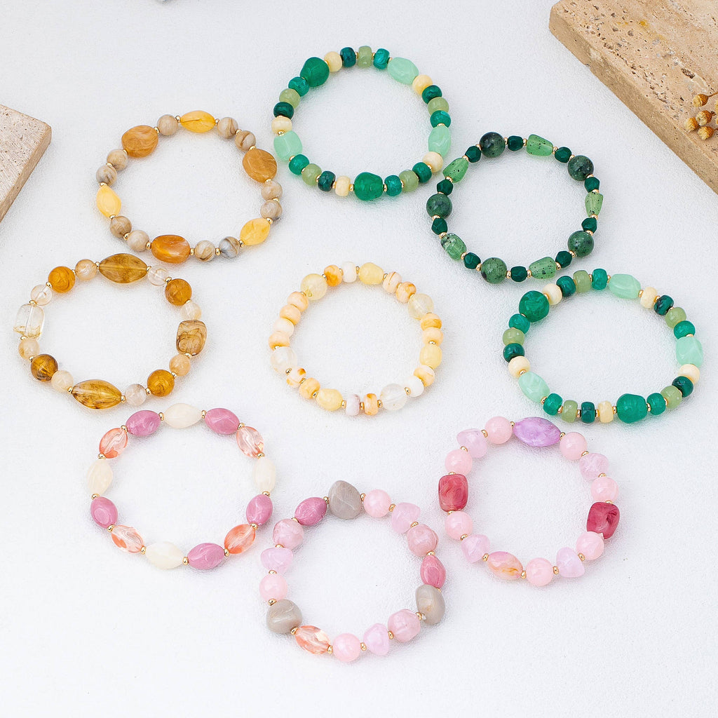 Boho Multi-Color Beaded Bracelet Set | 80B1746: JADE