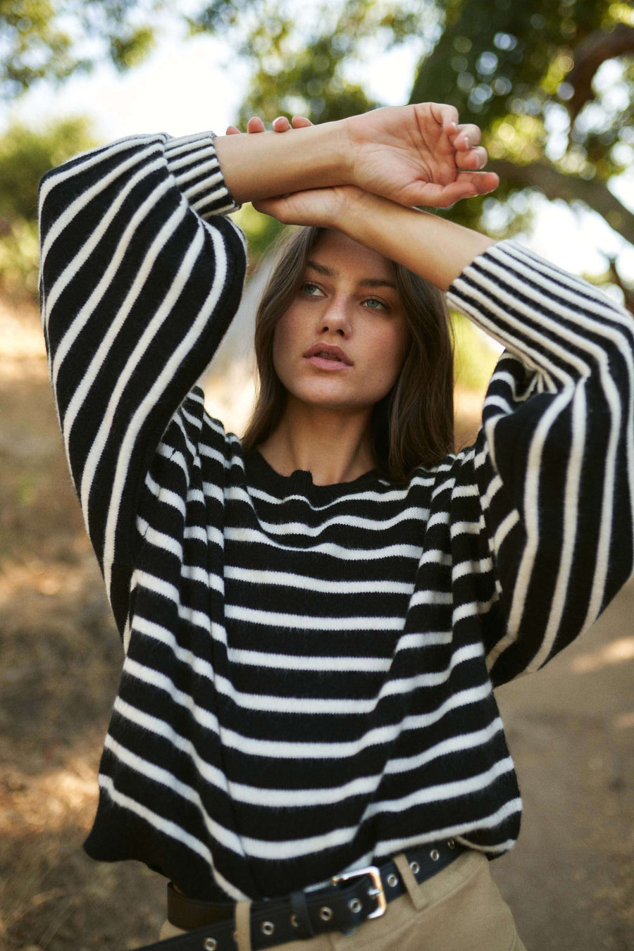 Don't Waste This Moment Stripe Sweater
