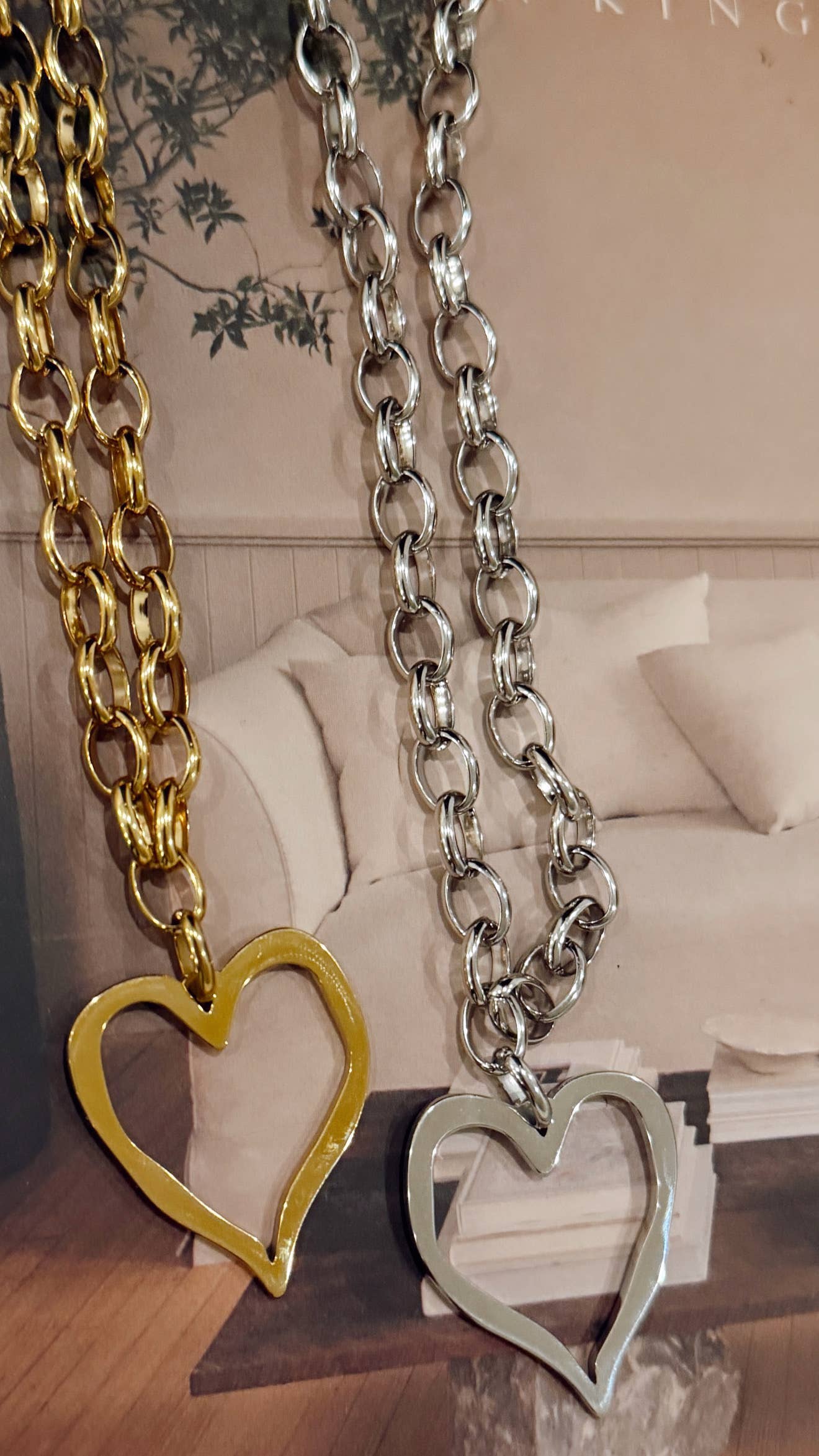 Blair Large Heart Necklace - Gold